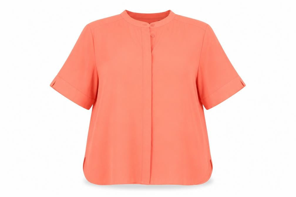 Front view of Marks & Spencer Women's Pink Blouse, size 14, Casual