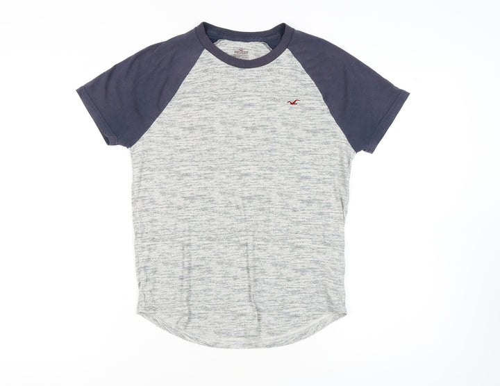 Hollister Men's Grey XS Colourblock T-Shirt