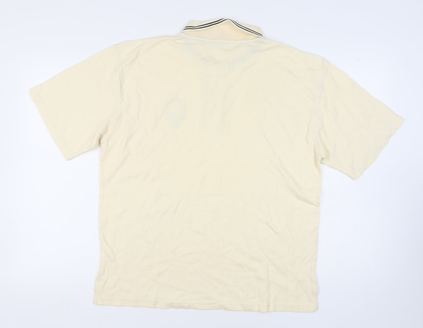 Woodbrook Men's Beige Polo Shirt Medium Golf Logo