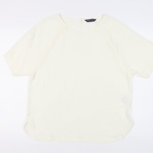 M&S Women's Ivory Short Sleeve Raglan Top 14