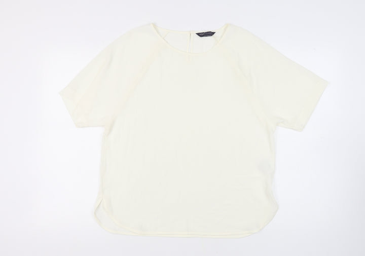 M&S Women's Ivory Short Sleeve Raglan Top 14