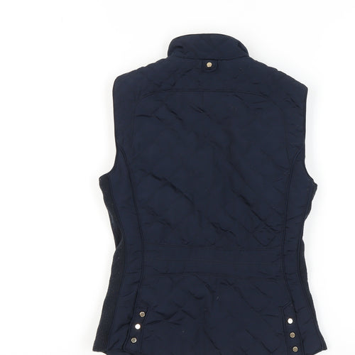 Zara Woman Blue Quilted Waistcoat, Women's XS Casual