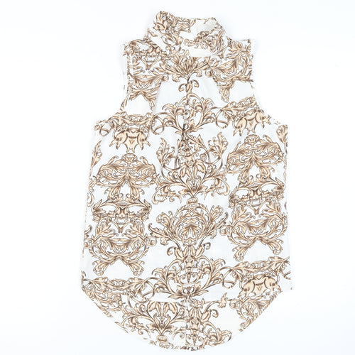 Next Women's Ivory High Neck Sleeveless Blouse