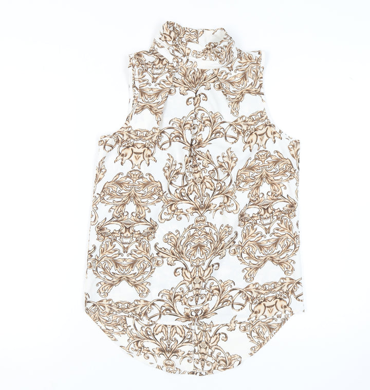 Next Women's Ivory High Neck Sleeveless Blouse