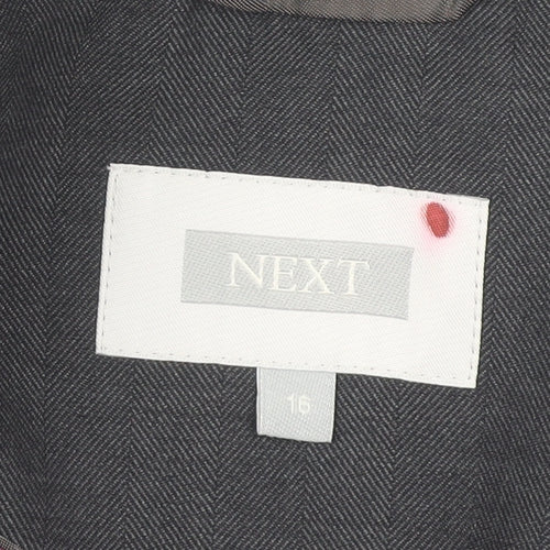 Next Women's Grey Regular Fit Blazer, Size 16