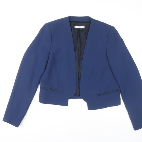 Mango Women's Blue Cropped Blazer M