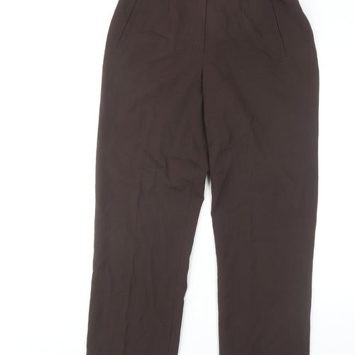 Lucia Women's Brown Straight Leg Trousers, Size 10