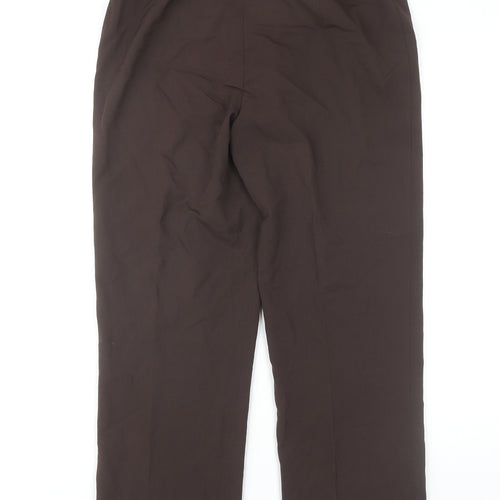 Lucia Women's Brown Straight Leg Trousers, Size 10
