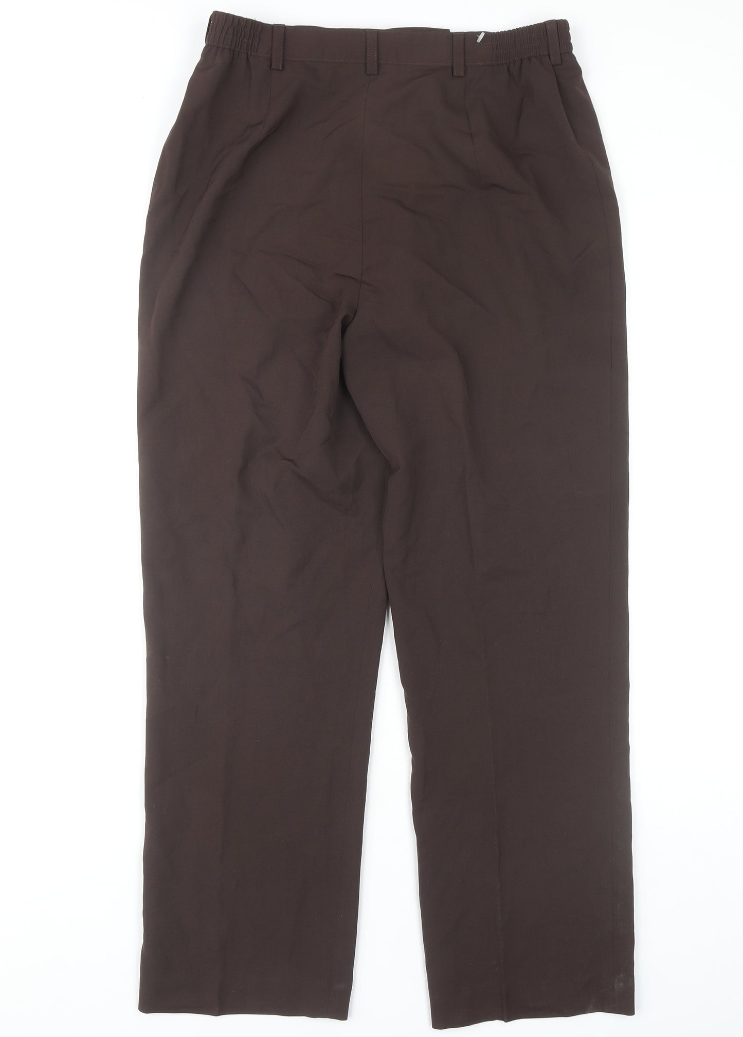 Lucia Women's Brown Straight Leg Trousers, Size 10