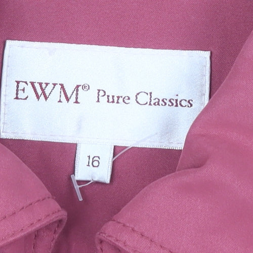 EWM Women's Pink Long Sleeve Coat Size 16