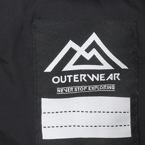 Outerwear Boys Black Sleeveless Hooded Jacket 4 Years