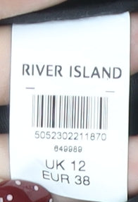 River Island Women's Black Zip Jacket Size 12