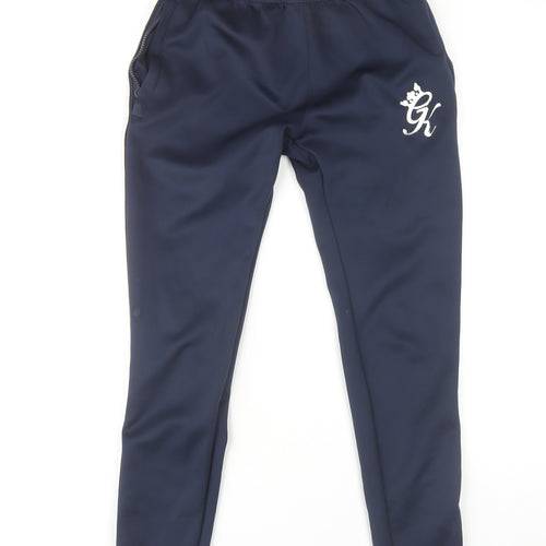 Gym King Boys Blue Jogger Trousers S Elastic Waist Casual