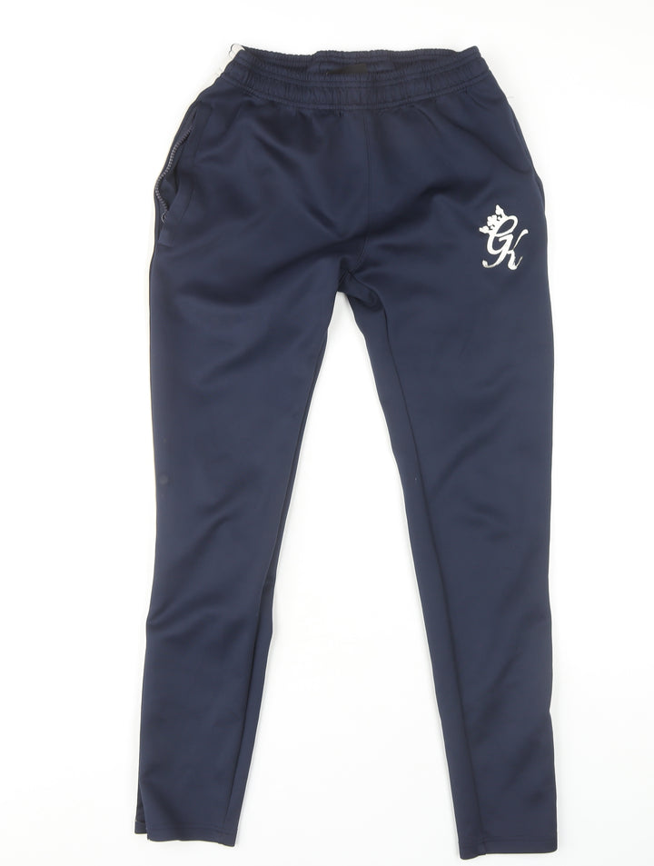 Gym King Boys Blue Jogger Trousers S Elastic Waist Casual