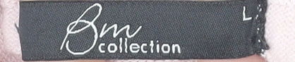Bm Collection Women's Pink V-Neck Pullover Jumper L