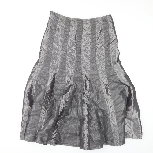 Marks and Spencer Women Grey Flare Skirt Size 12