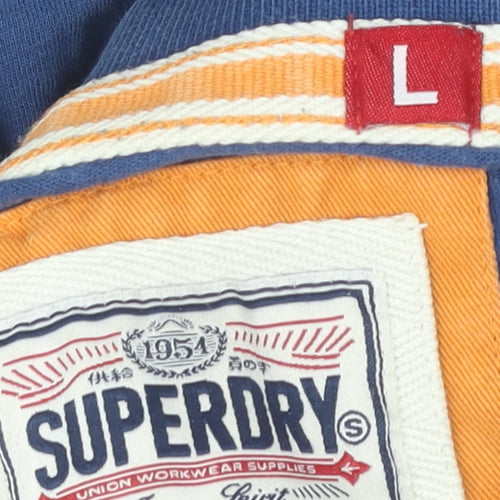 Superdry Men's Blue Polo Shirt L Classic Logo