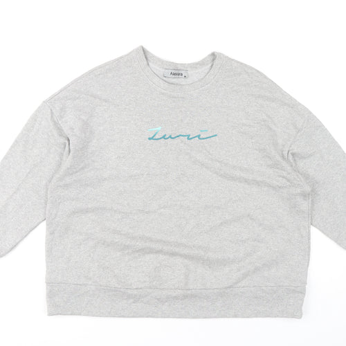 Alexara Women’s Grey Pullover Sweatshirt M