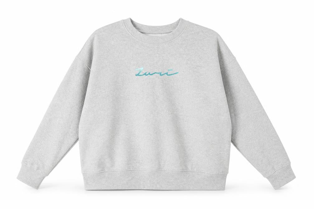 Front view of Alexara Women’s Grey Pullover Sweatshirt M