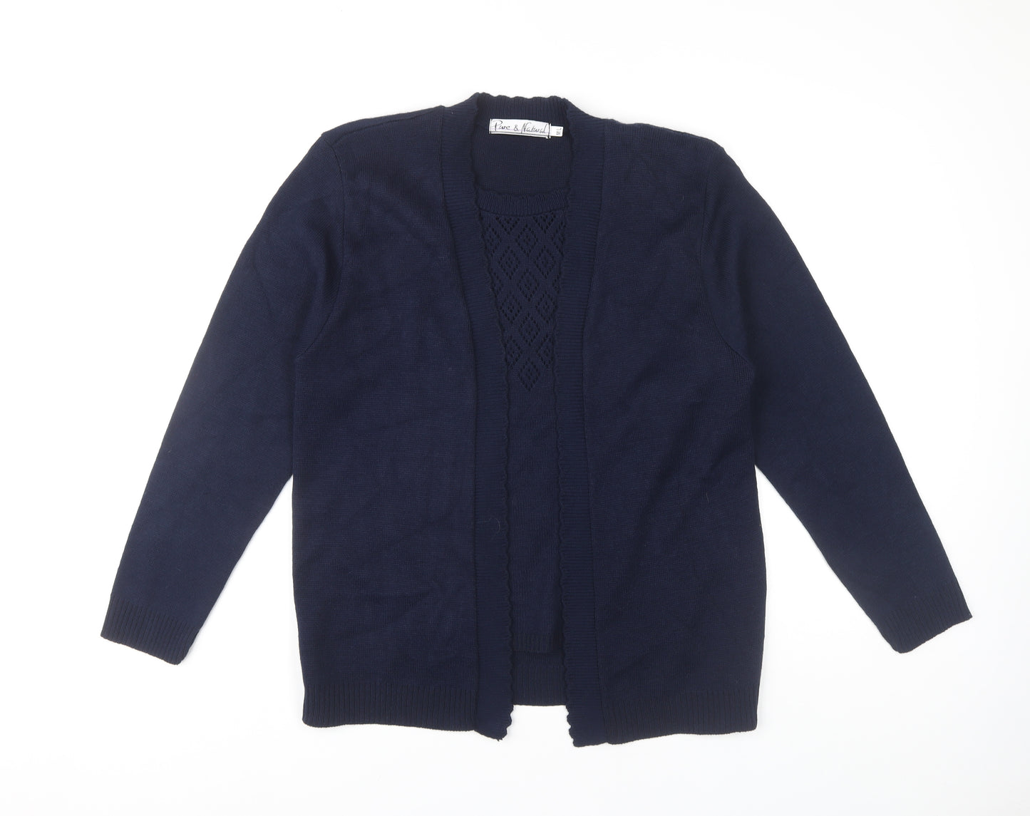 Pure & Natural Women’s Blue Cardigan M, Acrylic Blend