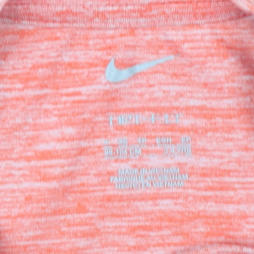Nike Boys Orange T-Shirt 3-4 Years Reflective Moisture-Wicking