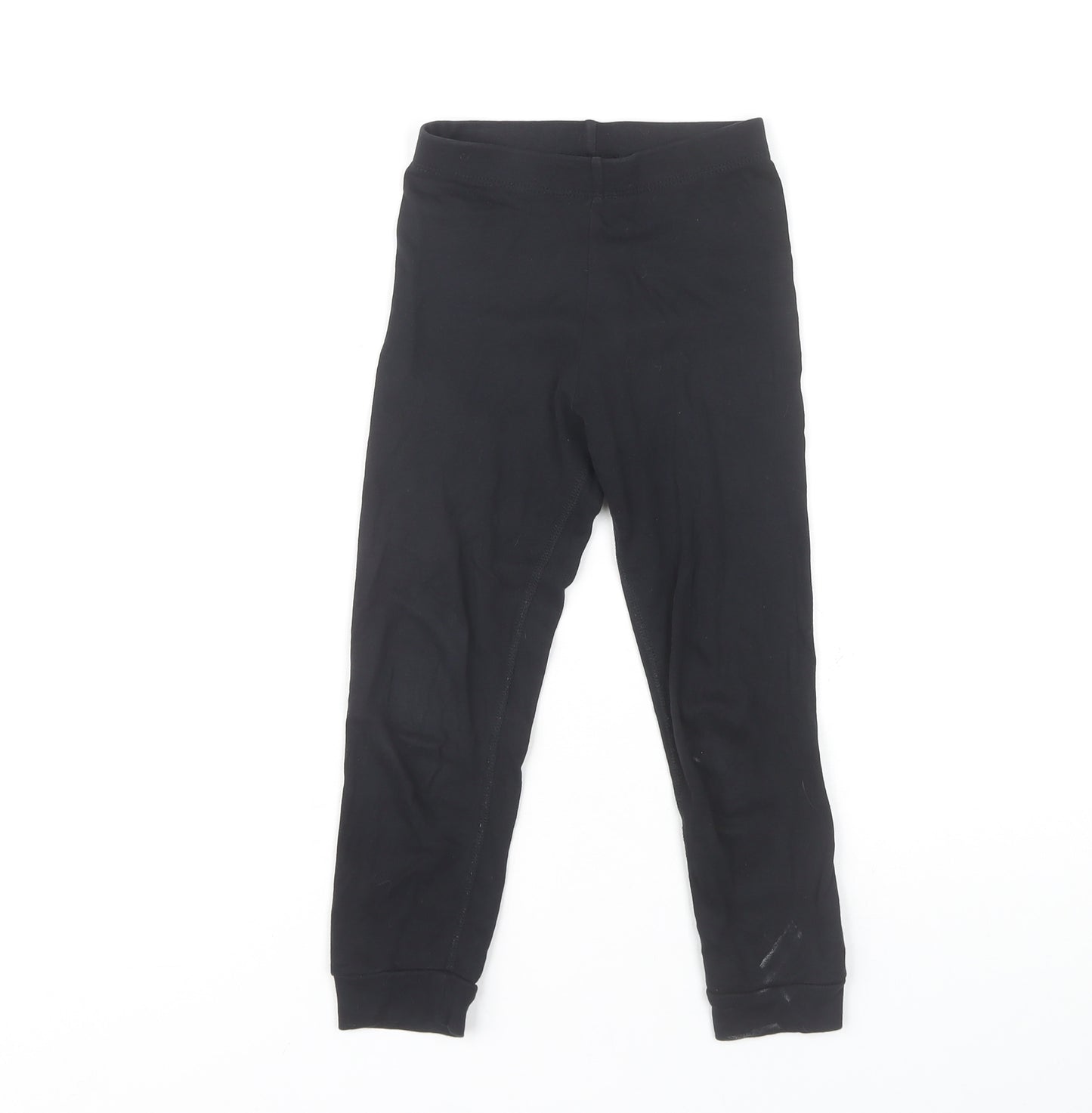 H&M Girls Black Trousers, Cotton, Size 5-6 Years