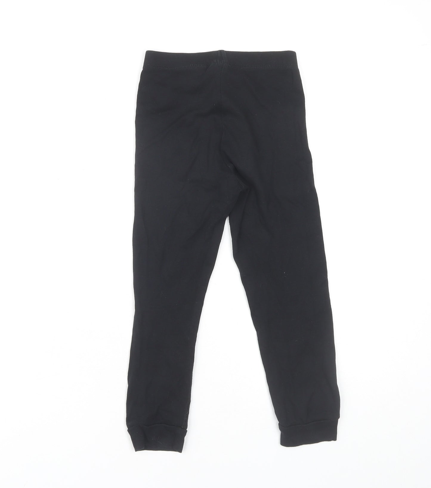 H&M Girls Black Trousers, Cotton, Size 5-6 Years