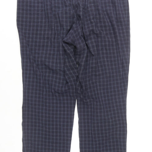 Marks & Spencer Women's Multicoloured Check Trousers UK 18