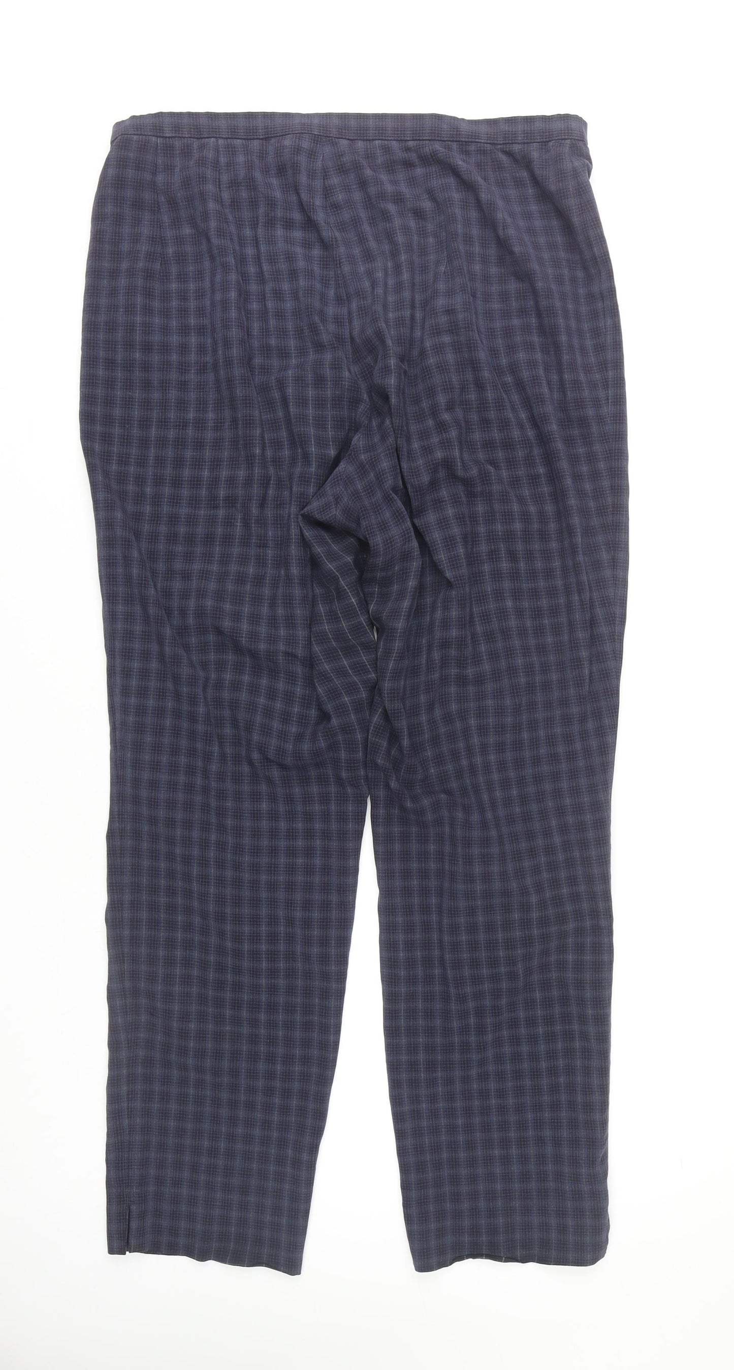 Marks & Spencer Women's Multicoloured Check Trousers UK 18