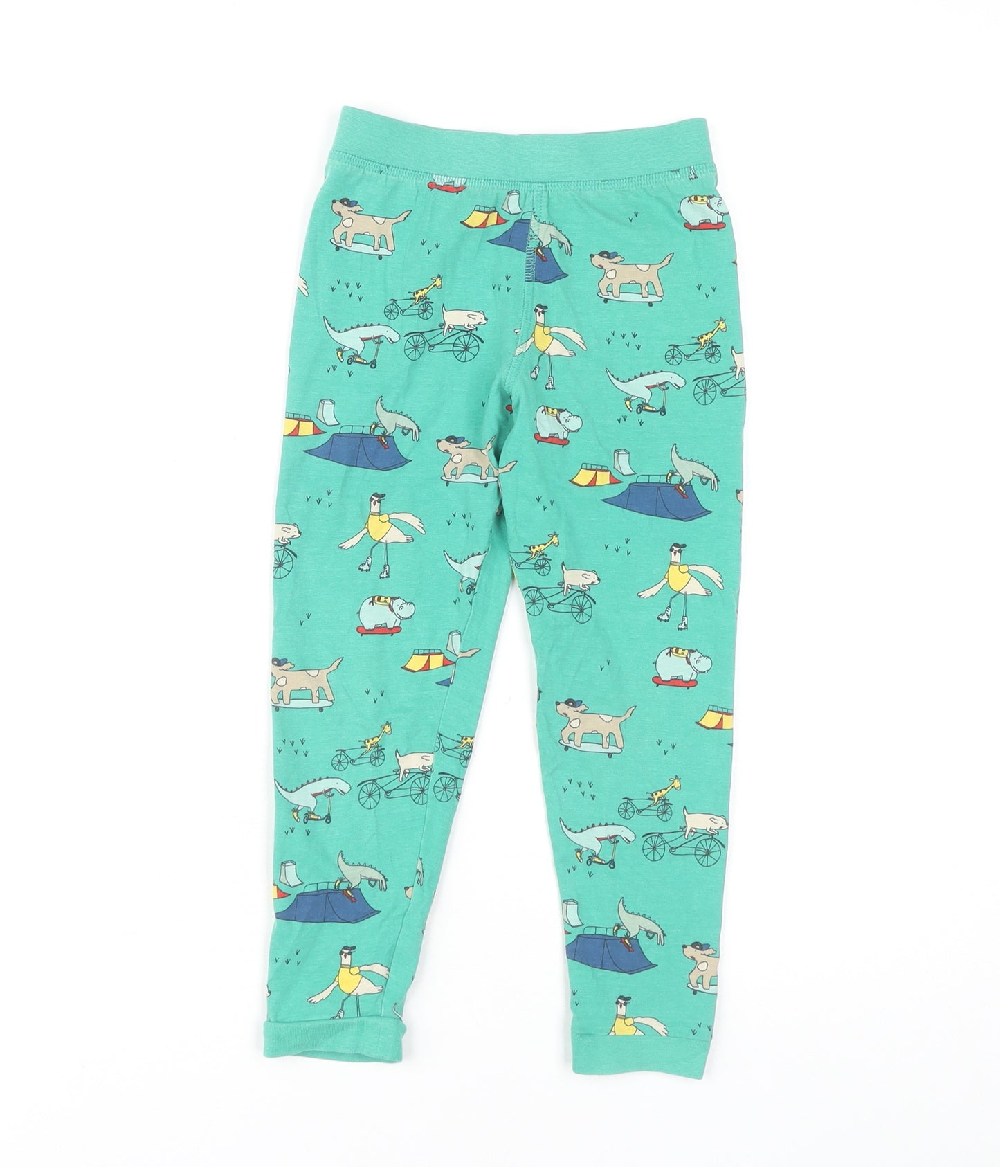Marks and Spencer Boys Green Cartoon Lounge Pants 4-5 Years