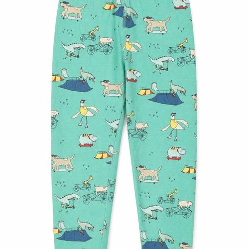 Marks and Spencer Boys Green Cartoon Lounge Pants 4-5 Years