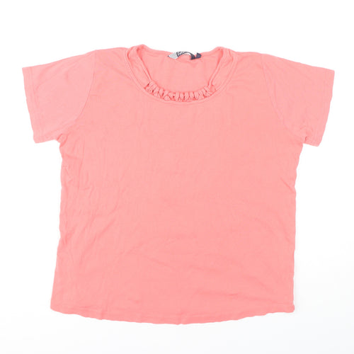 Isle Women's Pink T-Shirt Size L Round Neck Casual