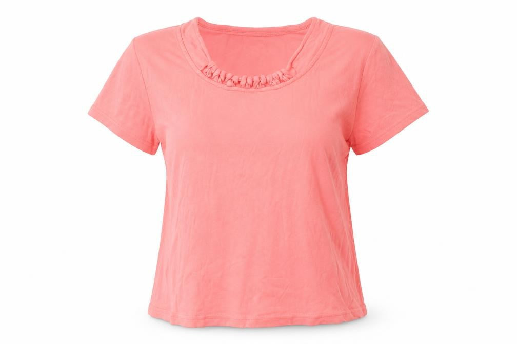 Isle Women's Pink T-Shirt Size L Round Neck Casual
