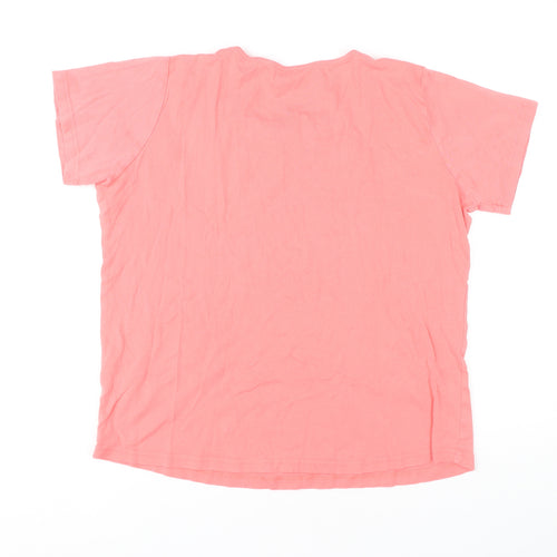 Isle Women's Pink T-Shirt Size L Round Neck Casual
