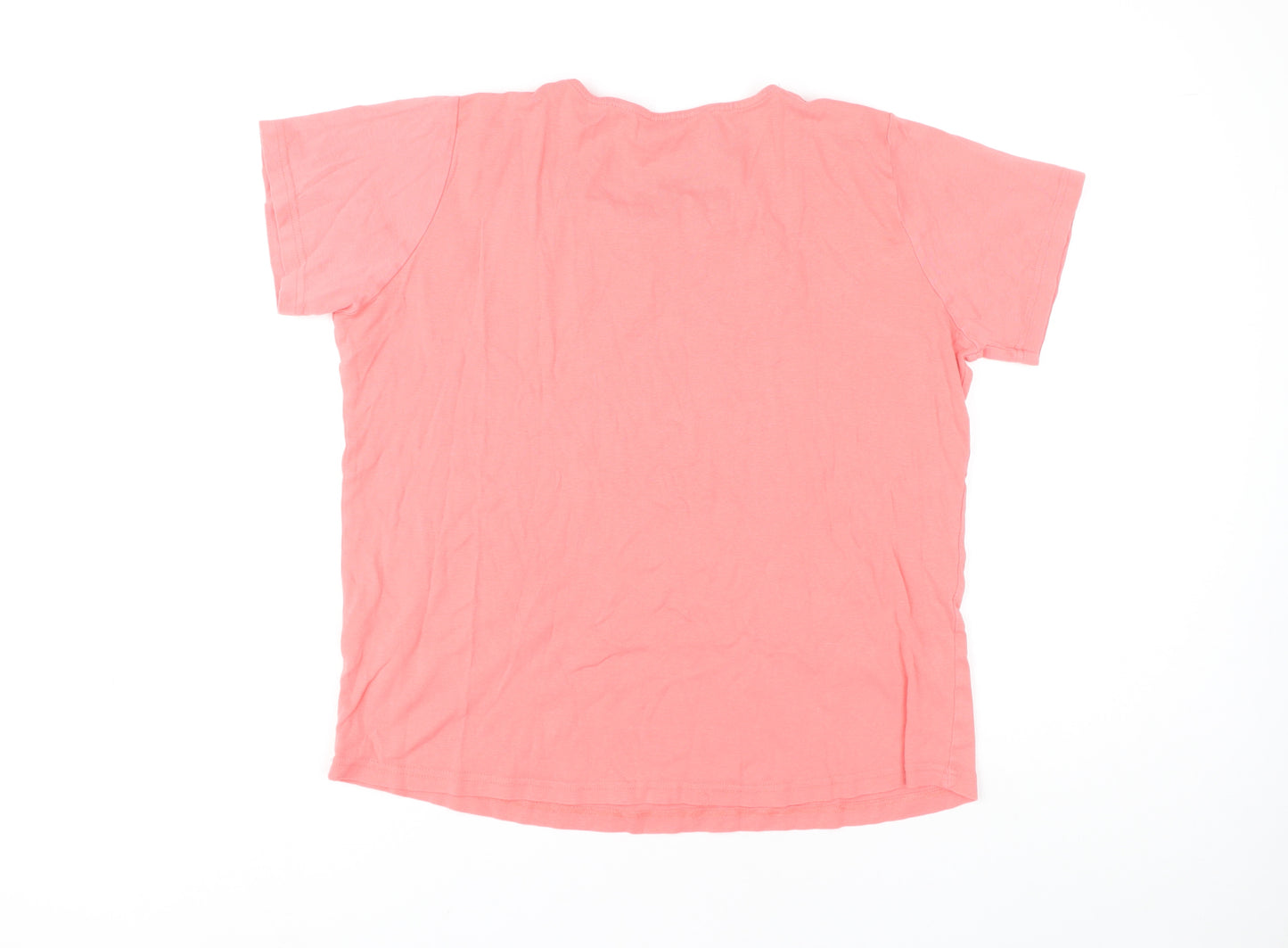 Isle Women's Pink T-Shirt Size L Round Neck Casual