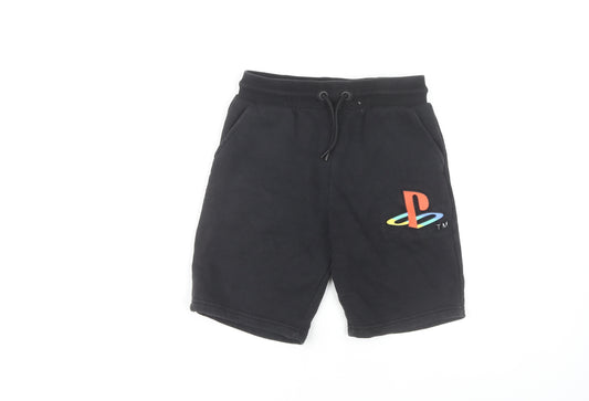 George Boys Black PlayStation Sweat Shorts 10-11 Years