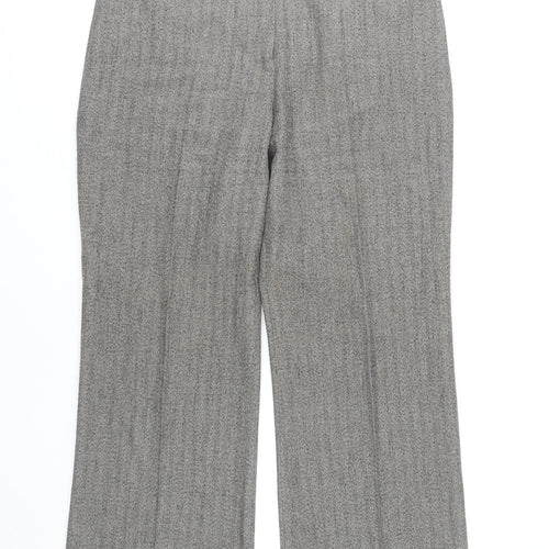 Marks and Spencer Women’s Grey Herringbone Trousers Size 14