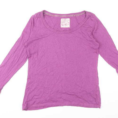 Fat Face Women's Purple Long Sleeve Basic T-Shirt Size 14