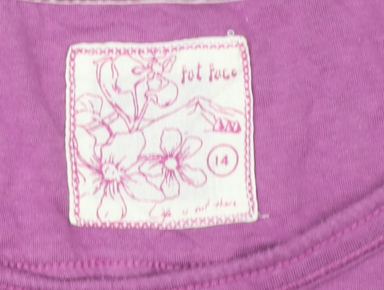 Fat Face Women's Purple Long Sleeve Basic T-Shirt Size 14