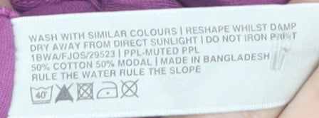 Fat Face Women's Purple Long Sleeve Basic T-Shirt Size 14