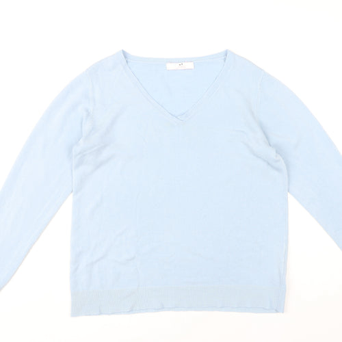 Julipa Women's Blue V-Neck Pullover Jumper Size 12/14