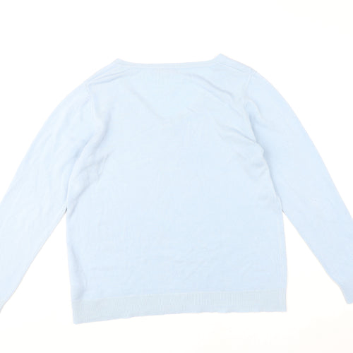 Julipa Women's Blue V-Neck Pullover Jumper Size 12/14