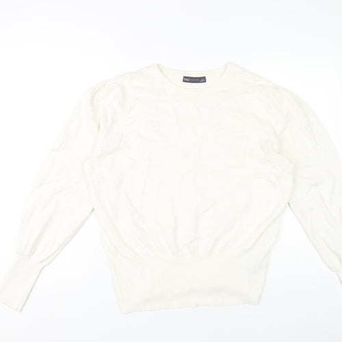 Marks and Spencer Women's Ivory Crew Neck Jumper L