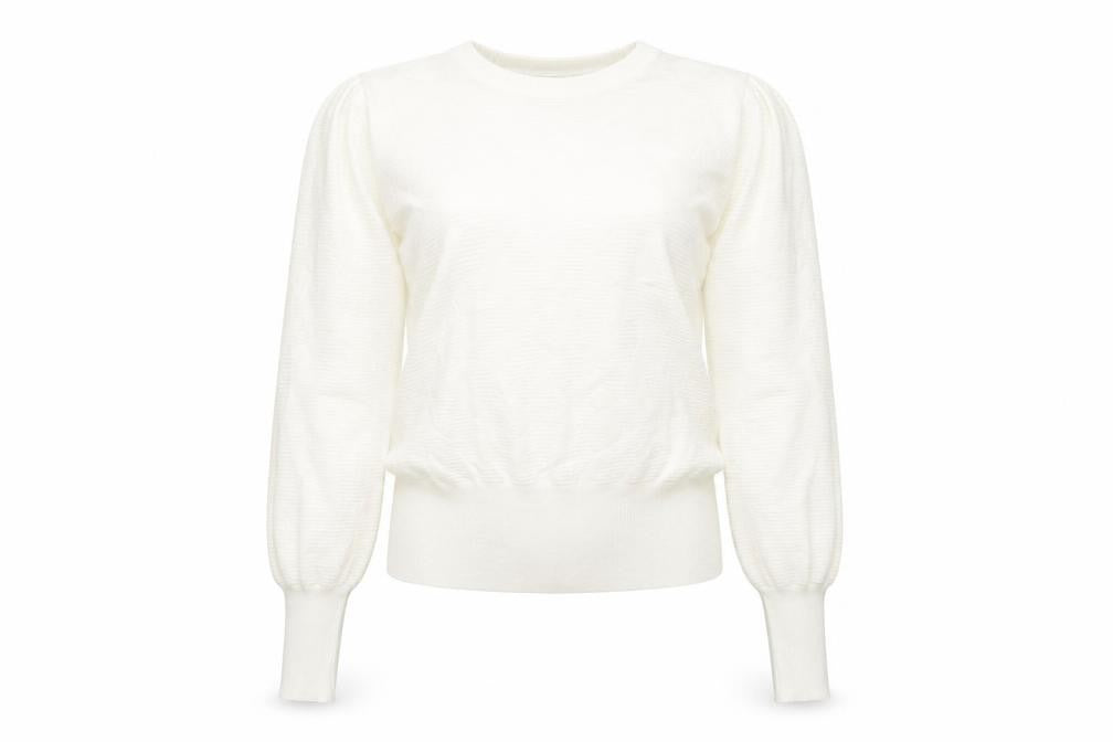 Front view of Marks & Spencer Women's Ivory Crew Neck Jumper L