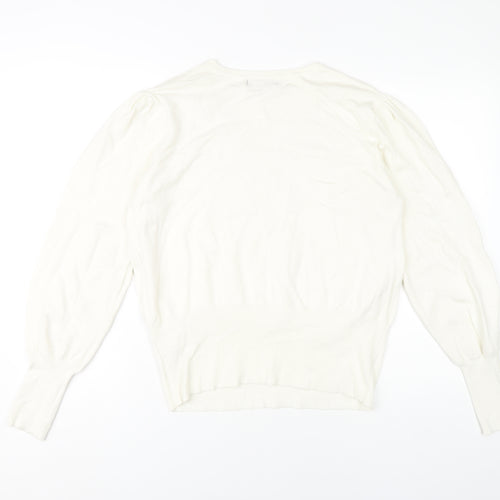 Marks and Spencer Women's Ivory Crew Neck Jumper L
