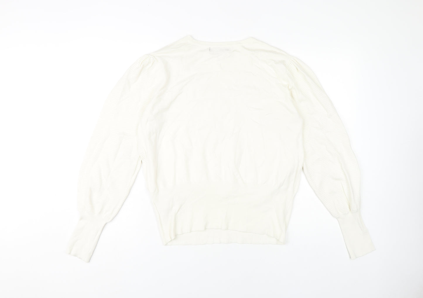 Marks and Spencer Women's Ivory Crew Neck Jumper L