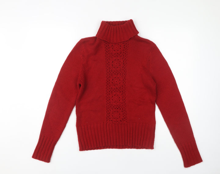 Mackays Women's Red Roll Neck Pullover Jumper, Size S