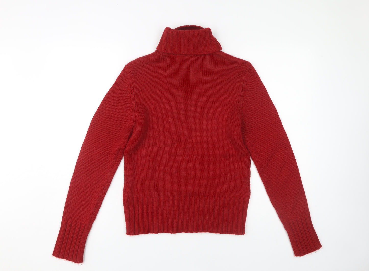Mackays Women's Red Roll Neck Pullover Jumper, Size S