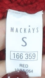 Mackays Women's Red Roll Neck Pullover Jumper, Size S
