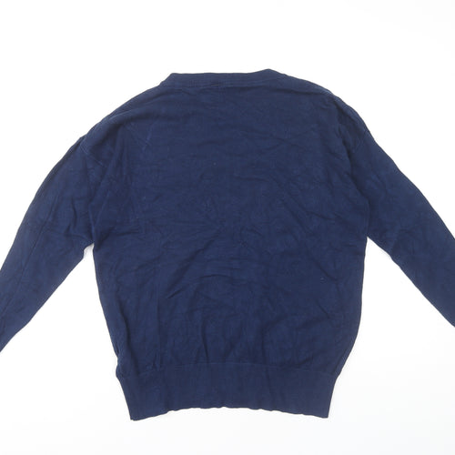 Capsule Women's Blue V-Neck Pullover Jumper Size 12/14